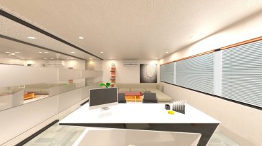 Ofis alanının 3B görüntülemesi