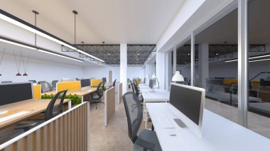 Ofis alanının 3B görüntülemesi