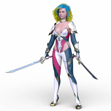 Bir siber kadının 3 boyutlu canlandırması