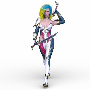 Bir siber kadının 3 boyutlu canlandırması