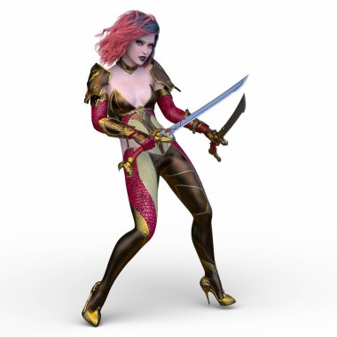 Bir siber kadının 3 boyutlu canlandırması