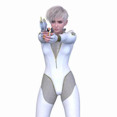 Bir siber kadının 3 boyutlu canlandırması