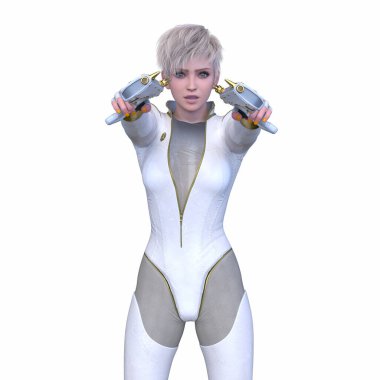 Bir siber kadının 3 boyutlu canlandırması