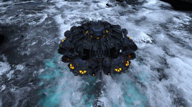 UFO 'nun 3B canlandırması.