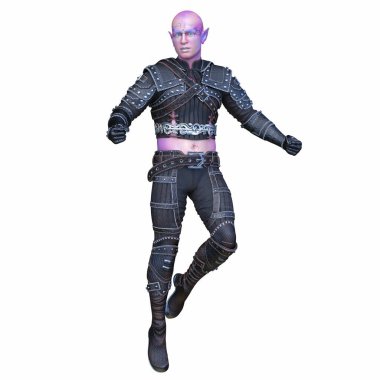 erkek bir cyborg 3D render