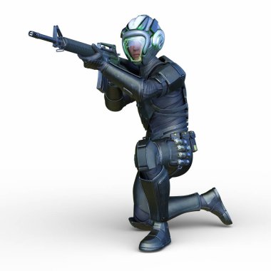 Bir siber savaşçının 3 boyutlu canlandırması