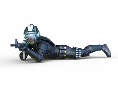 Bir siber savaşçının 3 boyutlu canlandırması