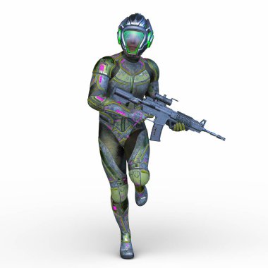 Bir siber savaşçının 3 boyutlu canlandırması