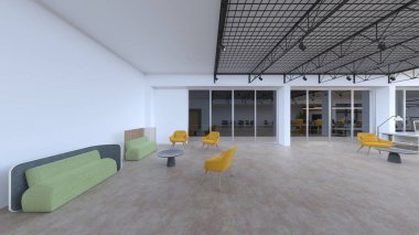 Ofis alanının 3B görüntülemesi