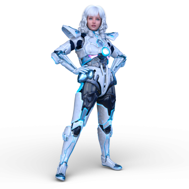 Bir siber kadının 3 boyutlu canlandırması