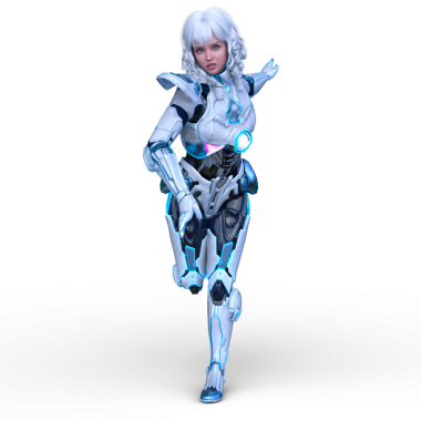 Bir siber kadının 3 boyutlu canlandırması