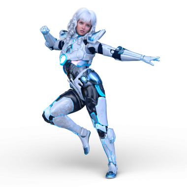 Bir siber kadının 3 boyutlu canlandırması