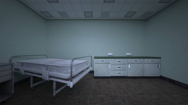 Hastane odasının 3 boyutlu görüntüsü