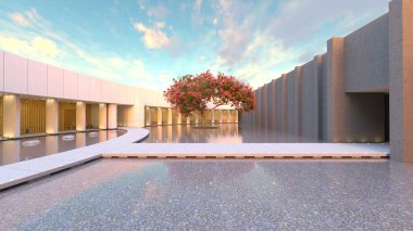 Müzenin belirgin dairesel şekilli 3D görüntüsü