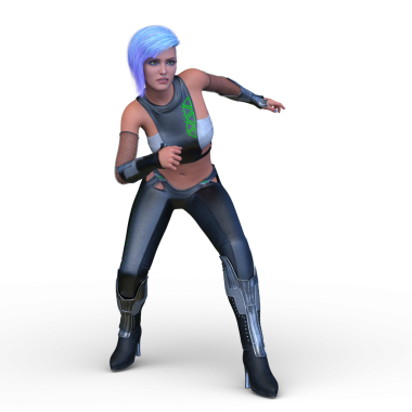 Bir siber kadının 3 boyutlu canlandırması