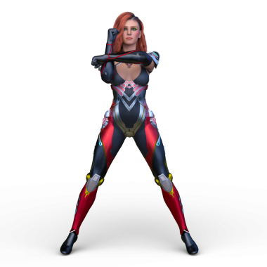 Bir siber kadının 3 boyutlu canlandırması