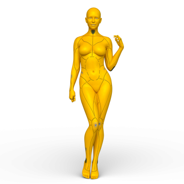 Dişi bir sayborgun 3D canlandırması