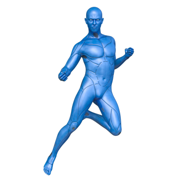 erkek bir cyborg 3D render