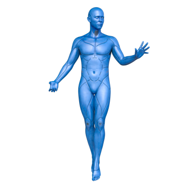 erkek bir cyborg 3D render