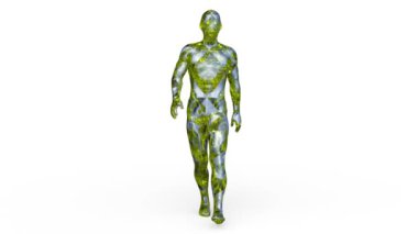 3D yürüyen bir adam görüntüsü oluşturma