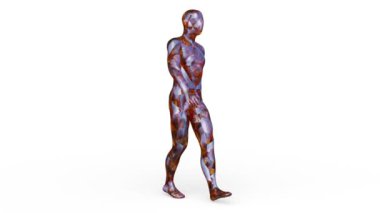 3D yürüyen bir adam görüntüsü oluşturma