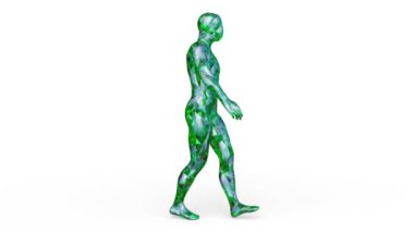3D yürüyen bir adam görüntüsü oluşturma