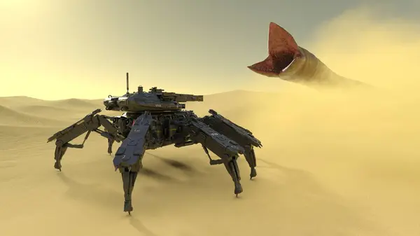 stock image 3D rendering of a battle robot