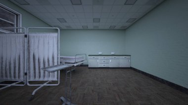 Hastane odasının 3 boyutlu görüntüsü