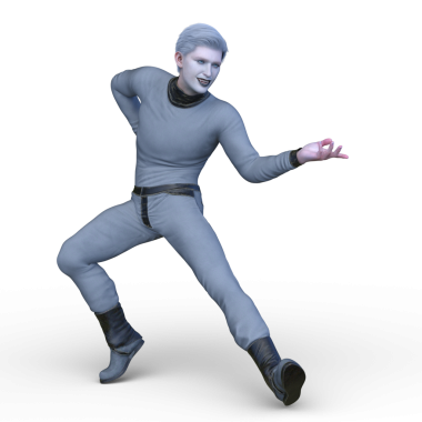 Poz veren bir adamın 3B görüntüsü