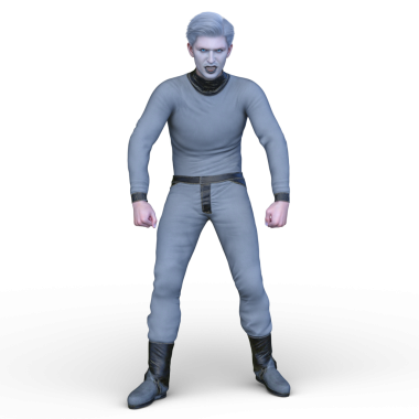 Poz veren bir adamın 3B görüntüsü