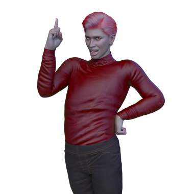 Poz veren bir adamın 3B görüntüsü