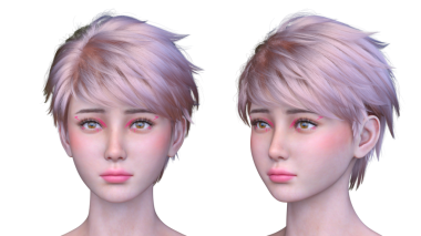 Bir kadının yüzünün 3 boyutlu görüntüsü.