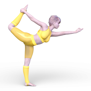 Poz veren bir kadının 3B görüntüsü