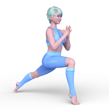 Poz veren bir kadının 3B görüntüsü