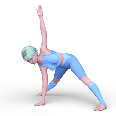 Poz veren bir kadının 3B görüntüsü