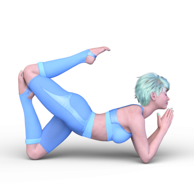 Poz veren bir kadının 3B görüntüsü