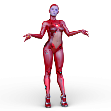 Dişi bir sayborgun 3D canlandırması