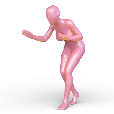 Poz veren bir kadının 3B görüntüsü