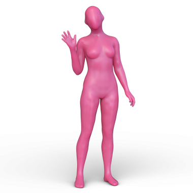 Poz veren bir kadının 3B görüntüsü