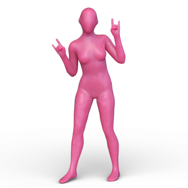 Poz veren bir kadının 3B görüntüsü