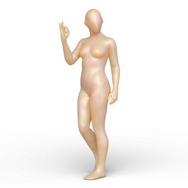 Poz veren bir kadının 3B görüntüsü