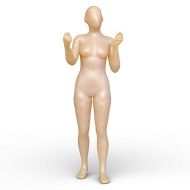 Poz veren bir kadının 3B görüntüsü