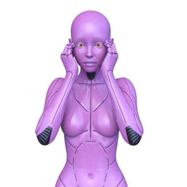 Dişi bir sayborgun 3D canlandırması
