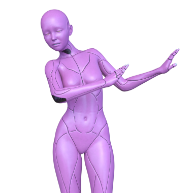 Dişi bir sayborgun 3D canlandırması