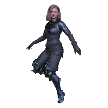 bir kadın savaşçı 3D render