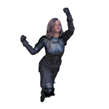 bir kadın savaşçı 3D render