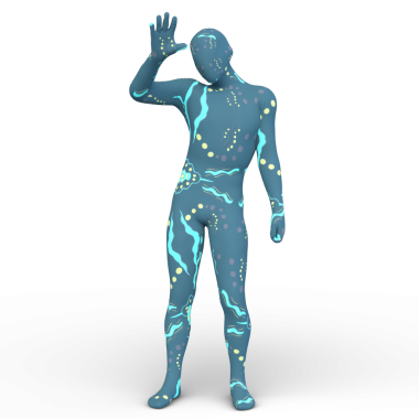 Poz veren bir adamın 3B görüntüsü