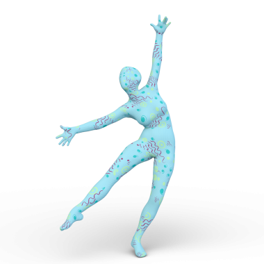 Poz veren bir kadının 3B görüntüsü