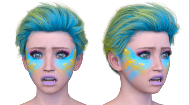 Bir kadının yüzünün 3 boyutlu görüntüsü.