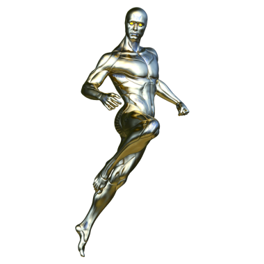 erkek bir cyborg 3D render